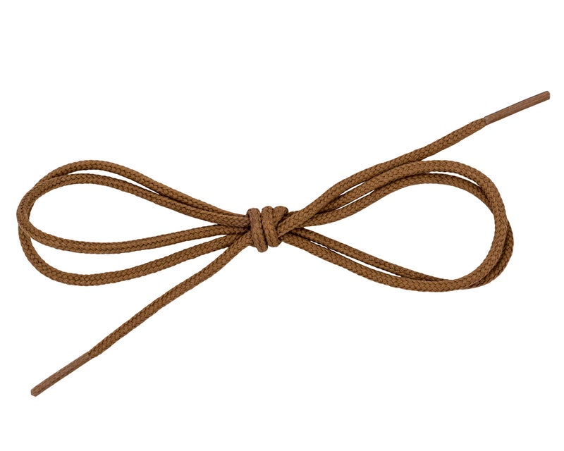 Benchmark Basics 36" Walnut Dress Shoe Laces - Round Waxed Shoestrings for Shoes & Boots - 1/10" (2.5mm) Diameter - 1 Pair - Image 3